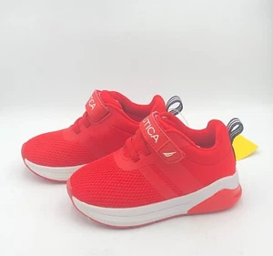 NEU NAUTICA LEUCHTENDER ROTER RUNNING SCHNÜRER JUNGEN SNEAKER GRÖSSE 7 - Bild 1 von 7