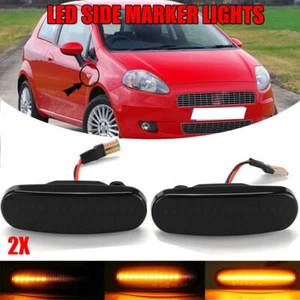Intermitentes laterales LED negro para Fiat Grande Punto Evo 199 Peugeot - Imagen 1 de 8