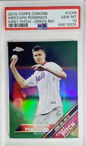 2016 Topps Chrome Kristaps Porzingis Green Refractor /99 Card PSA 10 Gem Mint - Picture 1 of 2