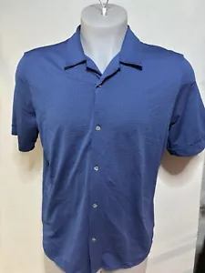 Rhone Commuter Button Up Hemd Kurzarm Stretch Slim Blau Navy Herren Größe M - Bild 1 von 11