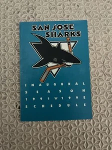 1991-92 San Jose Sharks Hockey Pocket Schedule NHL BALLYS INAUGURAL YR 🏒🥅 - Picture 1 of 3