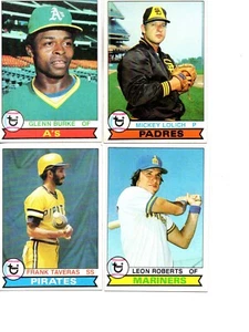1979 TOPPS 4 CARD LOT: #163 BURKE, #164 LOLICH, #165 TAVERAS & #166 ROBERTS - Picture 1 of 2