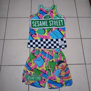 Sesame Street Unisex Embroidered Basketball Jersey and Shorts Set HGC 3XL (READ) - Picture 1 of 21
