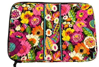 Funda para tableta portátil Vera Bradley para mujer acolchada con cremallera Va Va Bloom 16" X 12" Foto 1 de 4