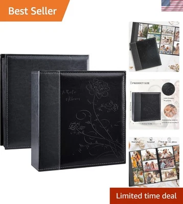 Elegante álbum de fotos de 600 en lujoso cuero - perfecto para recuerdos familiares Foto 1 de 4