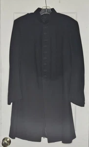 Vintage 50's Superior Uniform & Regalia Corp.Top Coat Black Fitted Chest 42” - Picture 1 of 16