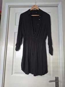 F&F Black Shirt Dress Size 10 - Picture 1 of 5