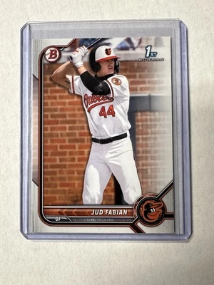 Jud Fabian RC 2022 Bowman Draft #BD114 Orioles 1st Bowman Rookie - Image 1 of 2