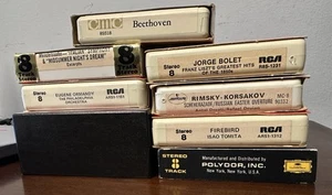 Lot Of 8 Track Tapes TOMITA FIREBIRD Prokofiev Bernstein Liszt Beethoven Bolet - Picture 1 of 19
