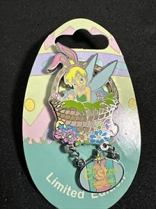 Disney Pin Tinker Bell Happy Easter 2006 Collection Basket Egg Dangle LE 1000 - Picture 1 of 3