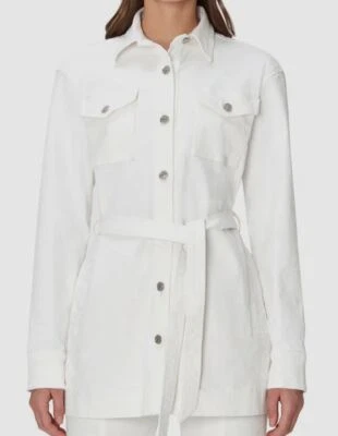 Casaco feminino safári elástico cinto branco US$ 298 7 para toda a humanidade tamanho P - Imagem 1 de 3