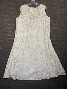 April Cornell Cecilia Dress Smoke Gray Large DRA5204H Cottagecore Prairie NEW - Picture 1 of 8