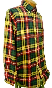 NWT $72 Daniel Cremieux Shirt X-LARGE Tailored Fit Multicolor Plaid Heavy Cotton - Picture 1 of 12