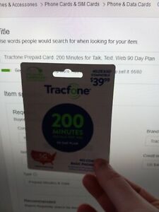 Tracfone Prepaid Card: 200 Minutes for Talk, Text, Web 90 Day Plan