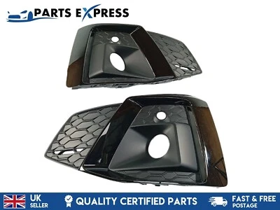 AUDI A5 S LINE S5 2020-2023 NEW FRONT BUMPER FOG GRILLS PAIR LH & RH TRIM BLACK - Image 1 of 4