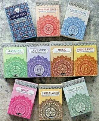 Sacred Tree NEW Large Premium Backflow Incense Cones Back Flow 14pc -140pcs BULK - Image 1 of 4