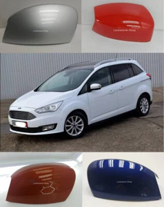 AUßENSPIEGEL KAPPE/GEHÄUSE LACKIERT IN WUNSCHFARBE NEU für Ford C-Max 2010-2019 - Picture 1 of 13