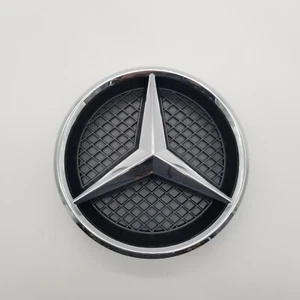 For Mercedes-Benz Front Star Logo Base Matte Black A0008880060 E C GLA CLK ML GL - Picture 1 of 16