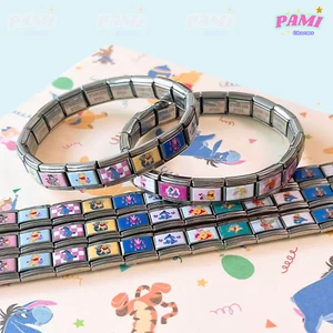 Winnie the Pooh themed Italian Charm bracelet- stainless steel 9mm bracelet - Picture 1 of 6