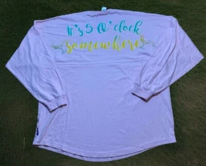 Camicia Margaritaville Spirit Jersey Maniche Lunghe NUOVA Sono le cinque da qualche parte - Foto 1 di 9