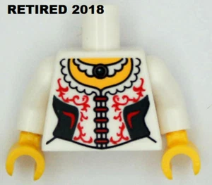 LEGO Minifigure Pirate Girl BAM Torso Red White Corset Necklace Castle Princess - Picture 1 of 1