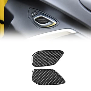 2Pcs Carbon Fiber Interior Door Panel Cover Trim For Chevrolet Camaro 2017-2019 - Picture 1 of 11