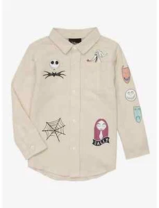 Disney The Nightmare Before Christmas Icons Woven Button-Up Shirt Toddler 4T - Picture 1 of 11