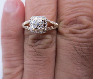 10 Karat Gelbgold Diamant Diamanten Diamanten = .90 Karat F-VS2 Wert = $3.950 - Bild 1 von 8