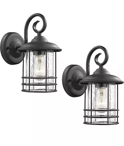 Outdoor Wall Lantern 1-Light 2 Pack Exterior Wall Sconce Lamp Porch Light Fixtur - Picture 1 of 6