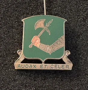 Ejército de Estados Unidos 41º Tanque Bn PB Pinback 9M Meyer DUI DI Insignia Cresta Pin - Imagen 1 de 4