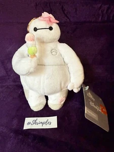 Hong Kong DISNEY PELUCHE Rosa Sakura BAYMAX Bolso Dije Llavero Flor NUEVO  - Imagen 1 de 6