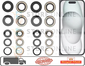 For iPhone 15 15+ 15 Pro Max Replacement Back Rear Glass Camera Lens Adhesive - Picture 1 of 9