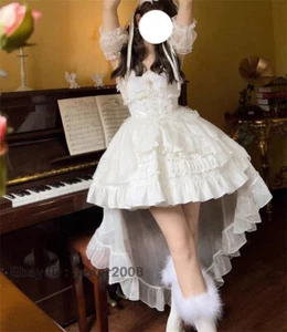 Mujeres Lolita Dulce Cintura Alta Vestido Princesa Japonés Vestido de Fiesta - Imagen 1 de 28