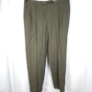 Christian Dior Monsieur Mens 36x31 Brownish Gray Pleated Cuffed Dress Pants - Picture 1 of 8