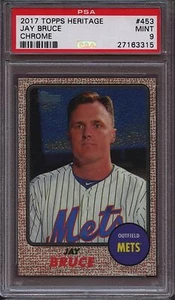 2017 Topps Heritage 453 Jay Bruce Chrome PSA 9 Mint - Picture 1 of 1