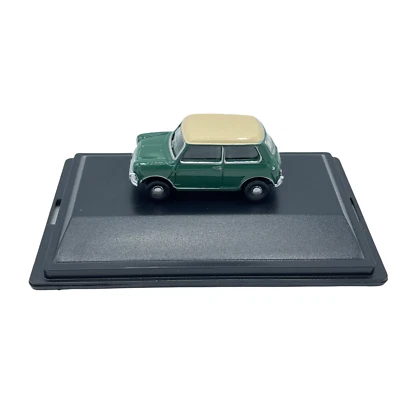 Austin Mini Cooper Almond Green with White Roof Diecast car 1:76 OO Scale Oxford - Image 1 of 4