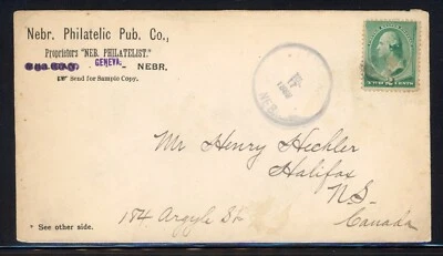 United States July 17, 1889 Vintage Advertising Cover From Nebraska to Canada 💥 - Image 1 of 2