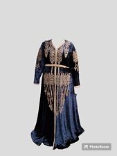 Elegantes Marokkanischeskleid, Samtstoff , Ein Wunderschönes Nachtblau, Mit Güte