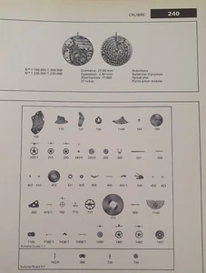 Patek Philippe Cal 240 Watch Movement Parts - Picture 1 of 32