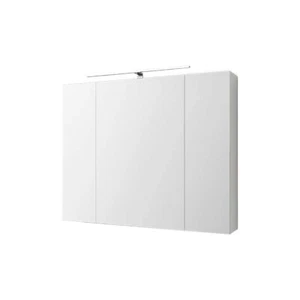 Mobiletto bagno armadietto specchio con LED 3 ante 90,4 x 72 x 15 cm ML-Design® - Foto 1 di 6