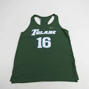 Tulane Green Wave Nike Dri-Fit Sleeveless Shirt Women's Dark Green Used - Picture 1 of 4