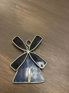Schöne schwere Windmühle Buntglas Sonnenfänger - Bild 1 von 6