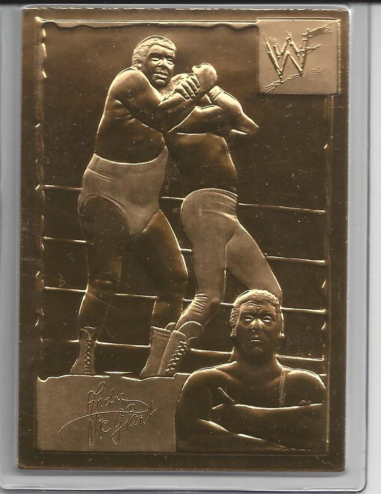 Andre "The Giant" 1999 Danbury Mint WWF Wrestling 22Kt Gold Card #1 - Image 1 of 1