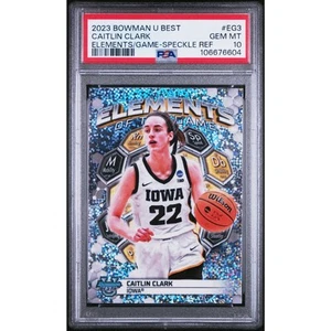 Caitlin Clark 2023-24 Bowman’s Best U Elements Speckle Refractor SP PSA 10 Pop 8 - Bild 1 von 3