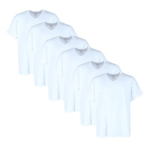 Fruit of the Loom Men's Big and Tall V-Neck Short Sleeve (6 Pack) - Picture 1 of 6