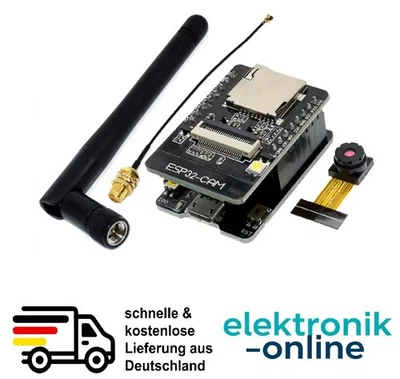 ESP32-CAM Modul + MB USB Shield OV2640 Kamera WiFi Bluetooth IoT Board Arduino - Bild 1 von 4