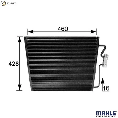 CONDENSER AIR CONDITIONING AC 154 001S FOR BMW M51D25 2.5L M52B28 2.8L 6cyl 3.0L - Image 1 of 4