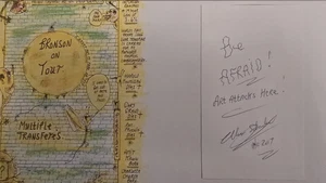 CHARLES BRONSON / SALVADOR ORIGINAL HANDSIGNIERTE ZITATKARTE ZUR JAHRESGESCHICHTE COA - Bild 1 von 3
