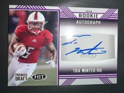 2020 Sage Hit - Rookie Autographs Tra Minter #A13 Purple (AU, RC) - Image 1 of 2