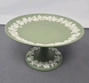 Vintage Wedgwood England Sage Jasperware Compote/ Dessert 6" X 3 1/2" - Picture 1 of 11